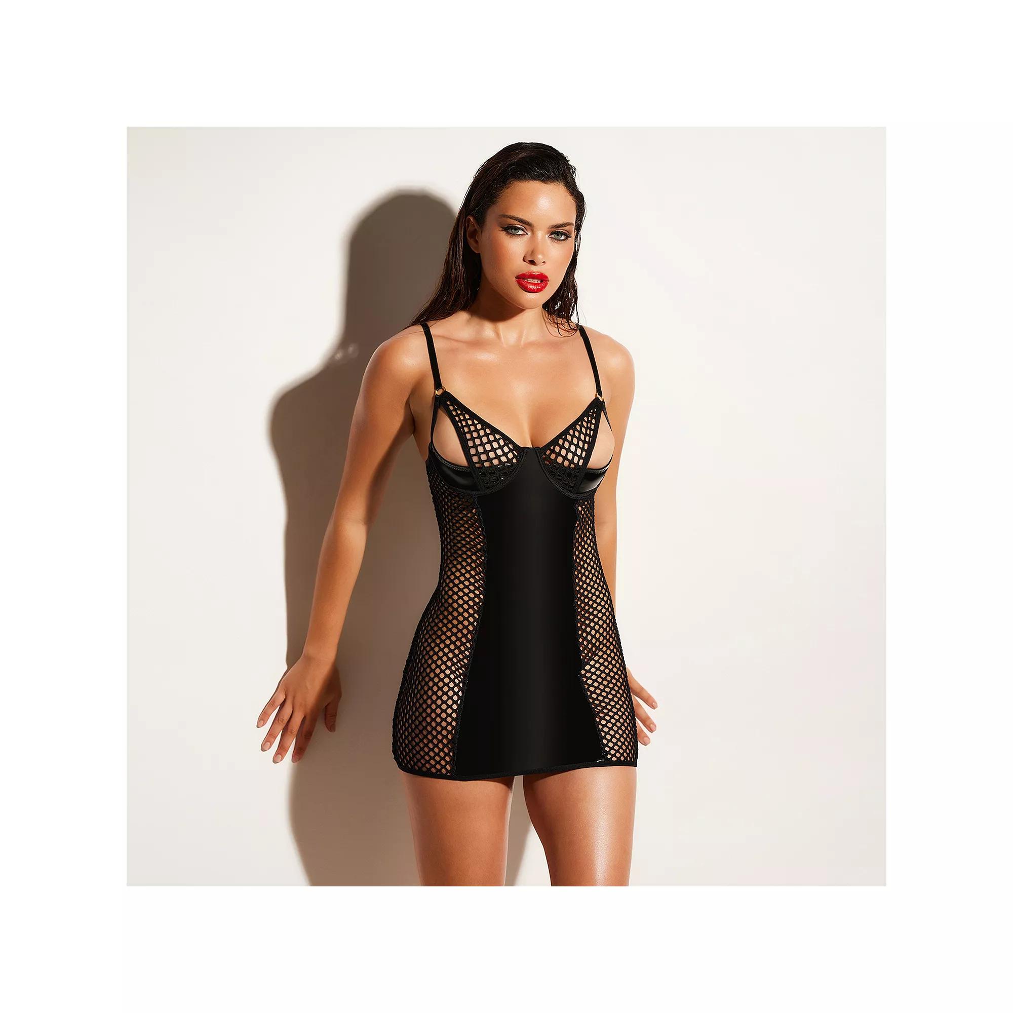 Oh La La Cheri Frisky Chemise 70-11345, Women's, Size: Small, Black Product Image