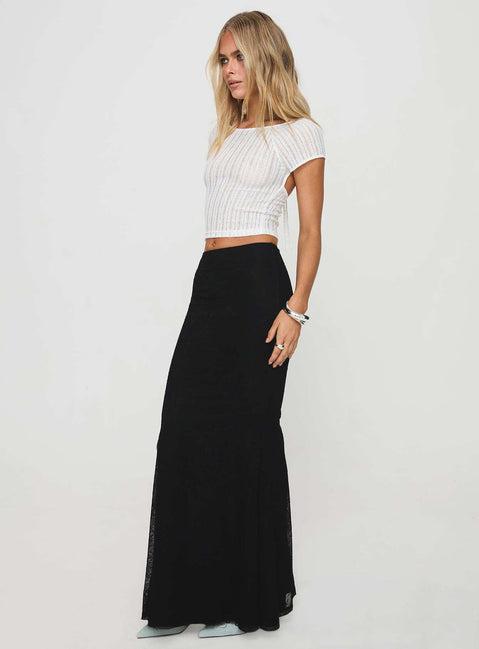 Topping Maxi Skirt Black Product Image