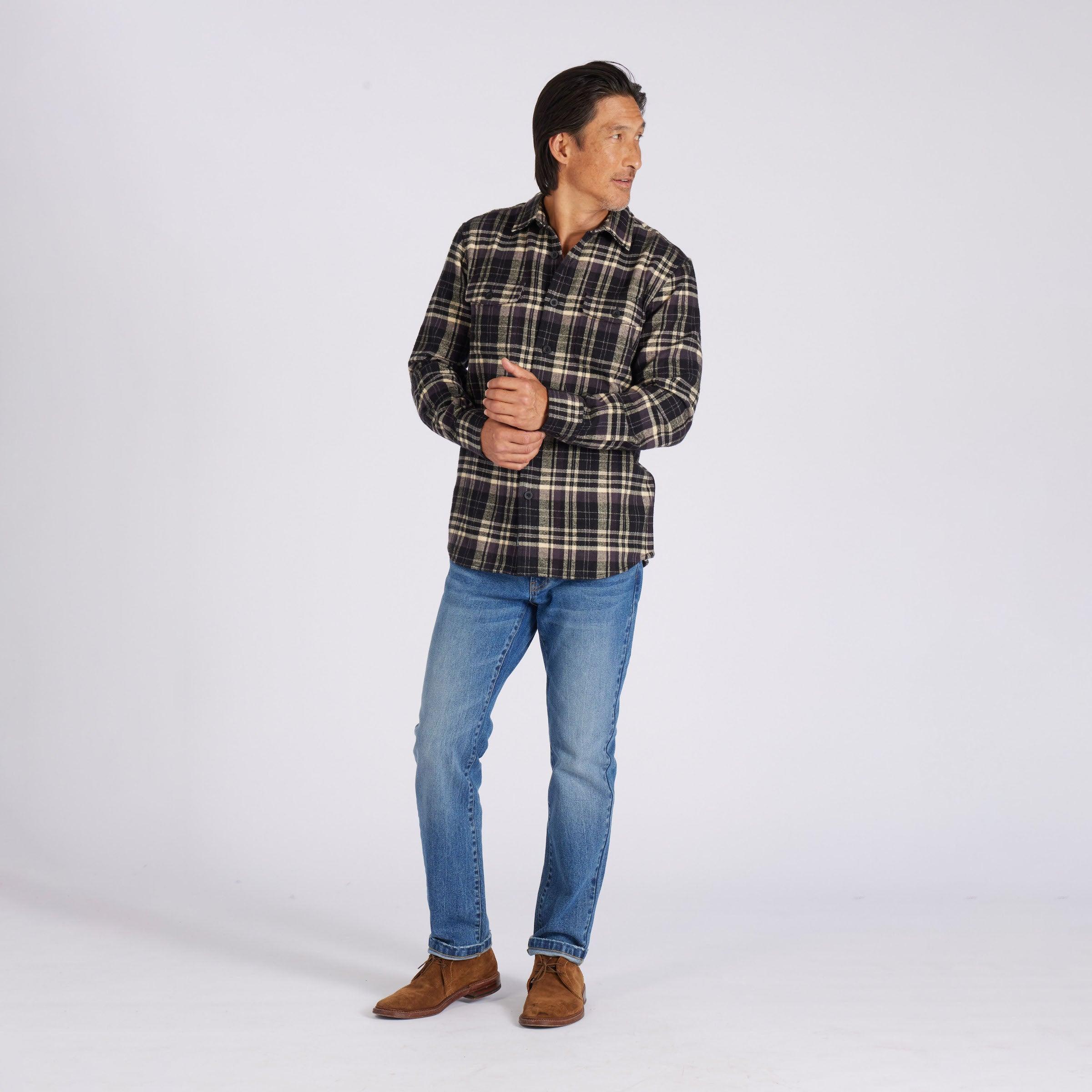 Herringbone Heritage Flannel - Black Cream Product Image