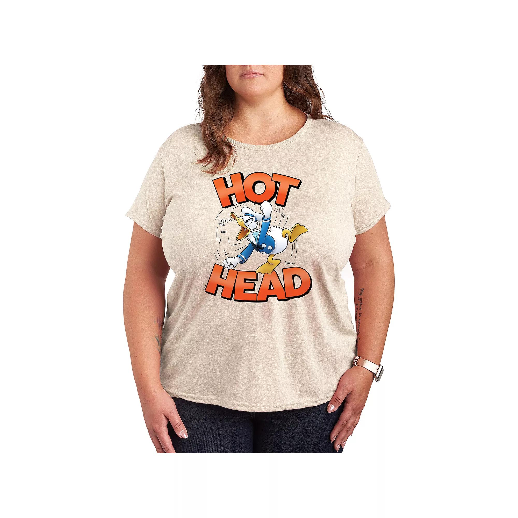 Disney's Donald Duck Plus Hot Head Graphic Tee, Women's,  Product Image