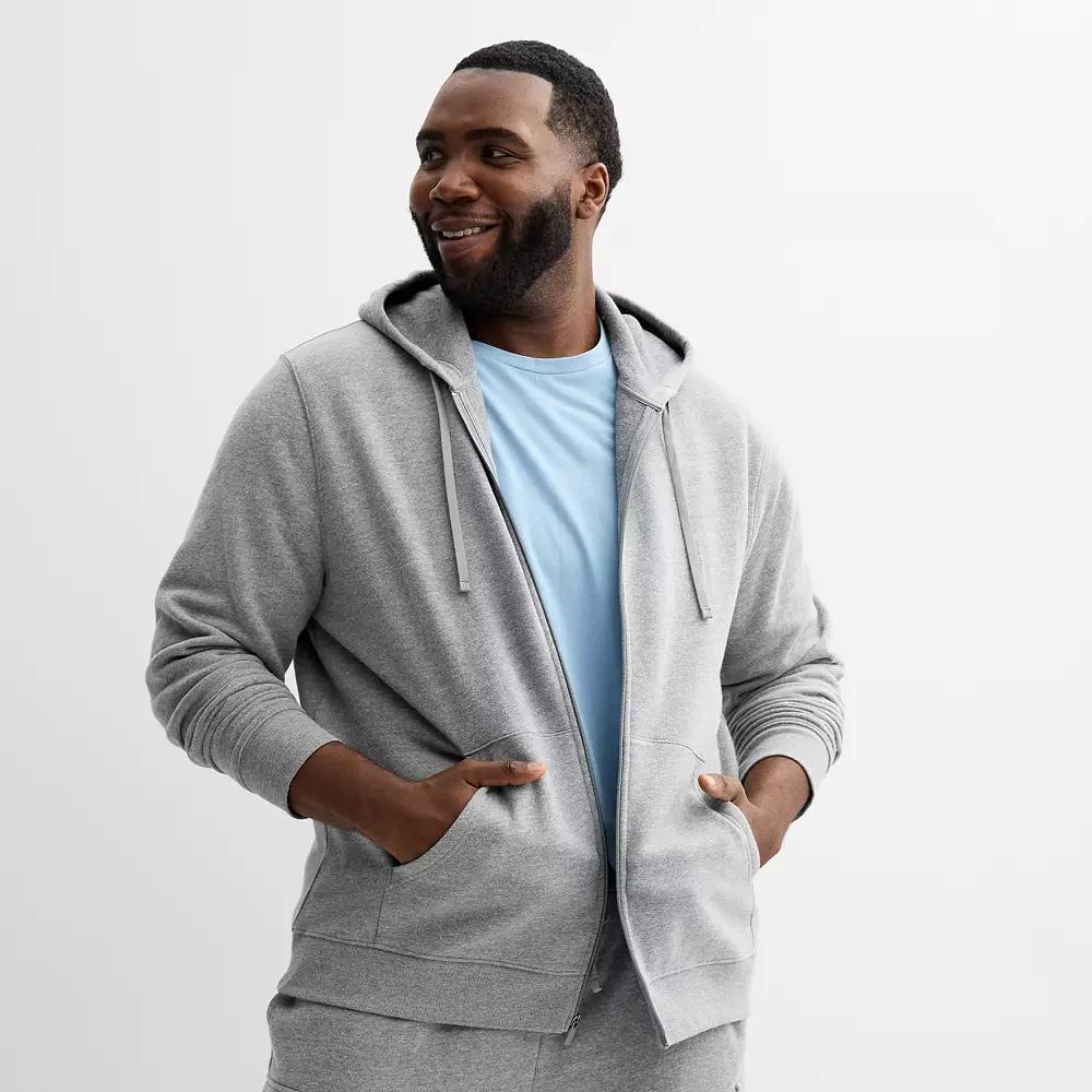Big & Tall Tek Gear® Ultra Soft Fleece Zip-Front Hoodie, Men's,  Product Image