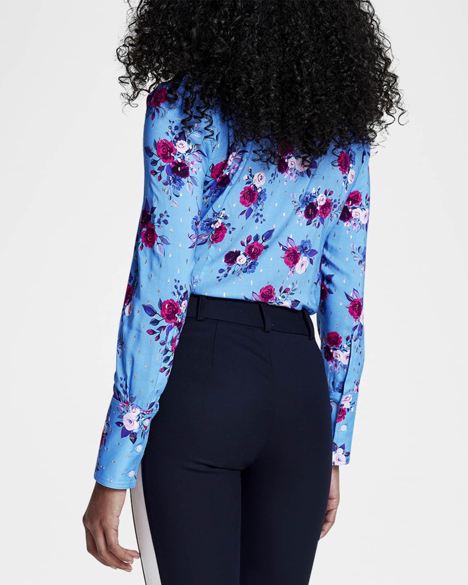 Floral-Printed Box Pleat Shirt Product Image