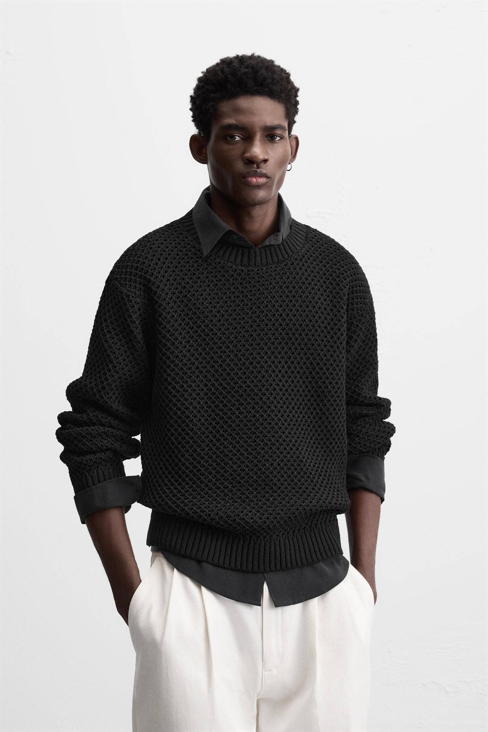 STRUCTURED OPENWORK SWEATER Product Image
