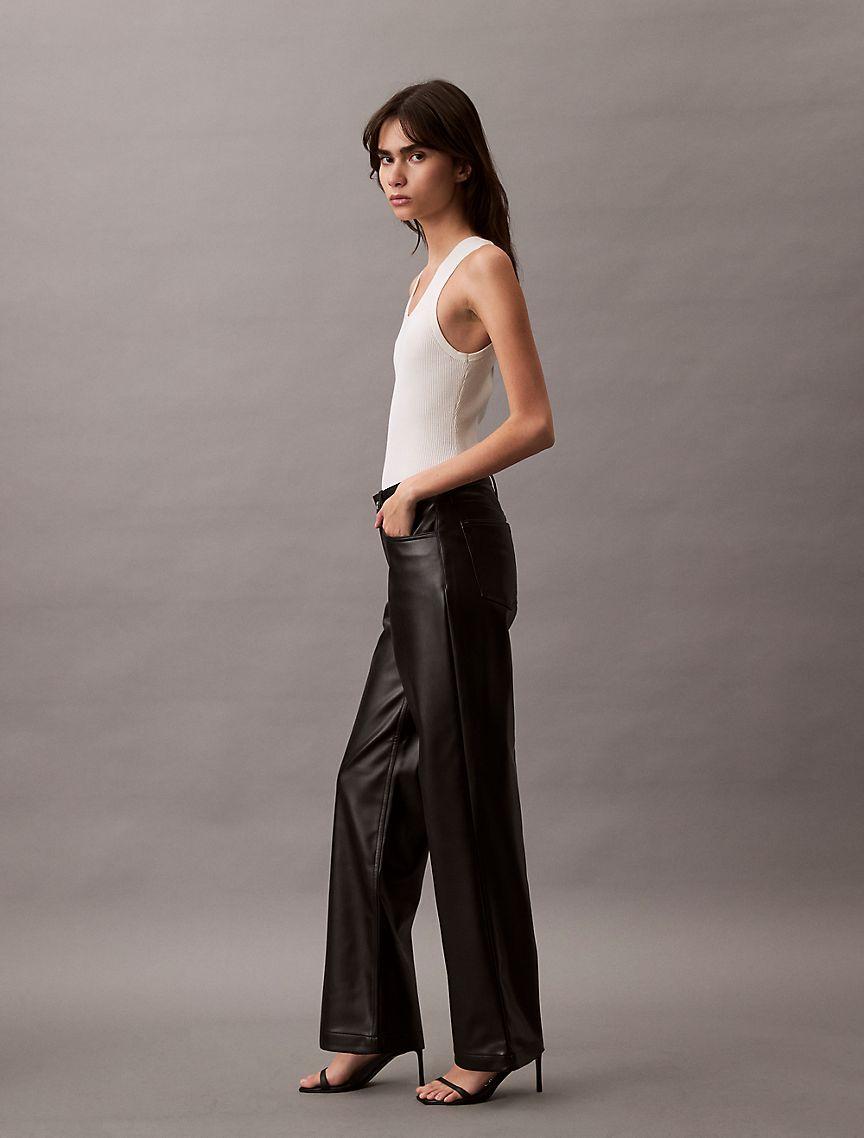 Faux Leather 90s Pants Product Image