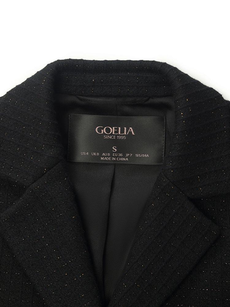 Vintage Single-Breasted V-Neck Women Crop Jacket Product Image