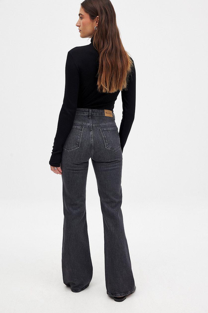 High Waist Flared Denim Product Image