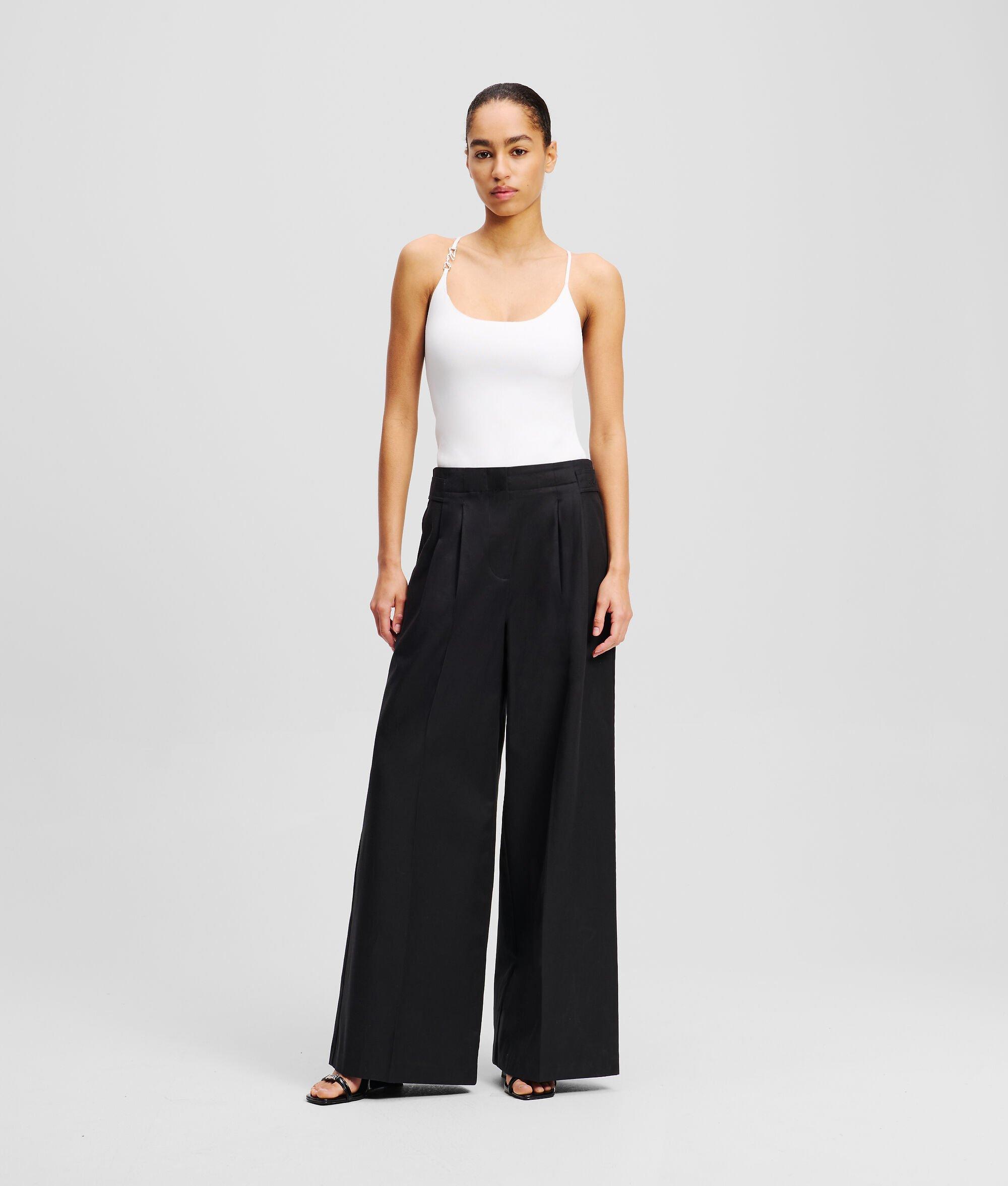 DOUBLE-PLEATED WIDE-LEG PANTS Product Image