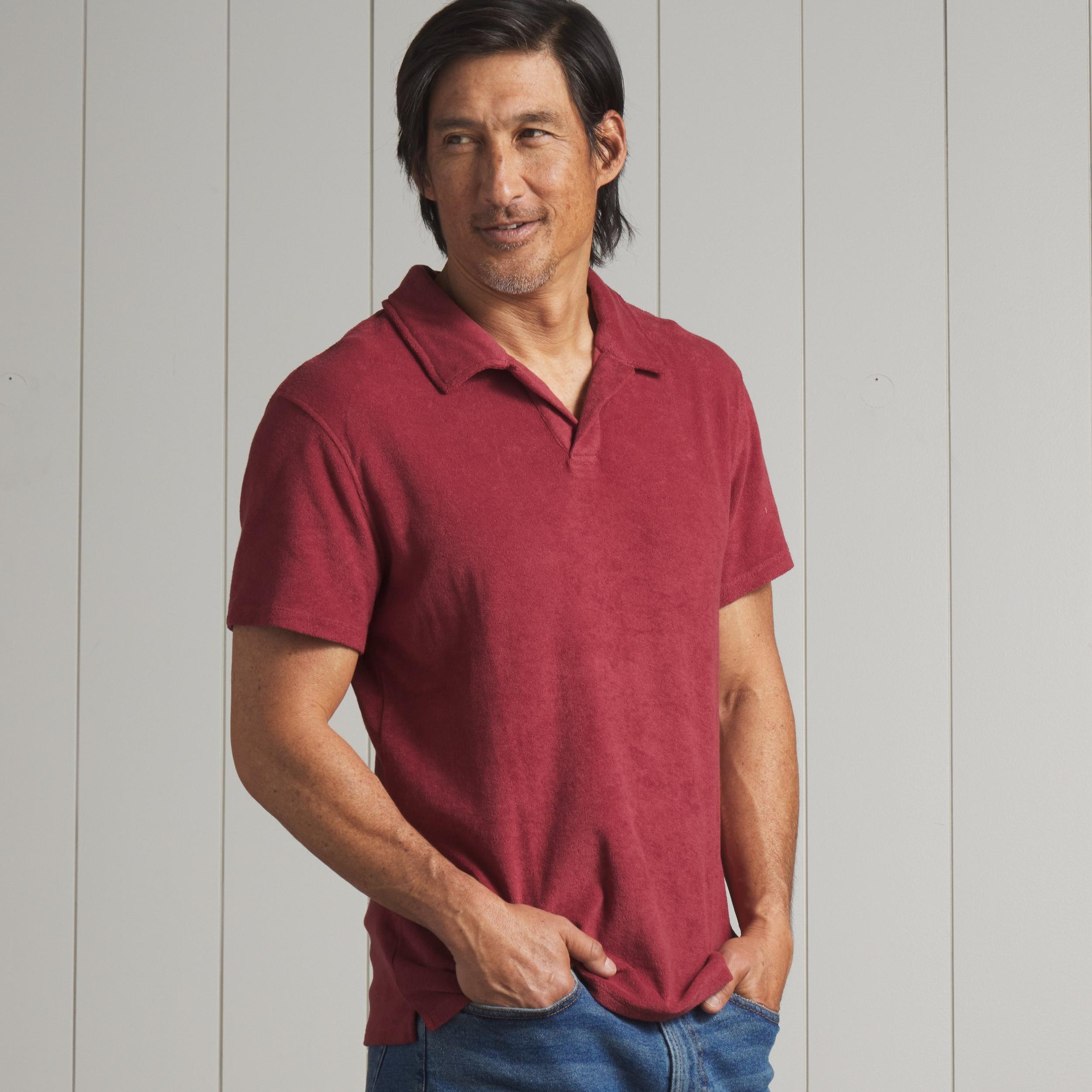 Riviera Terry Polo - Brick Red Product Image