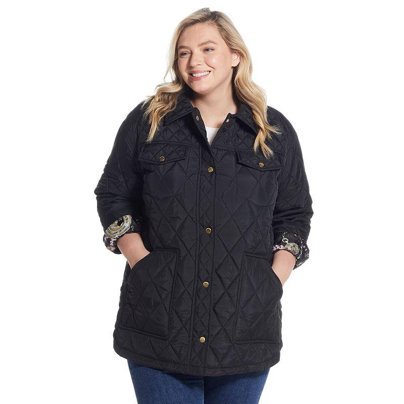 Women's Weathercast Print Lining Quilted Shacket,  Product Image