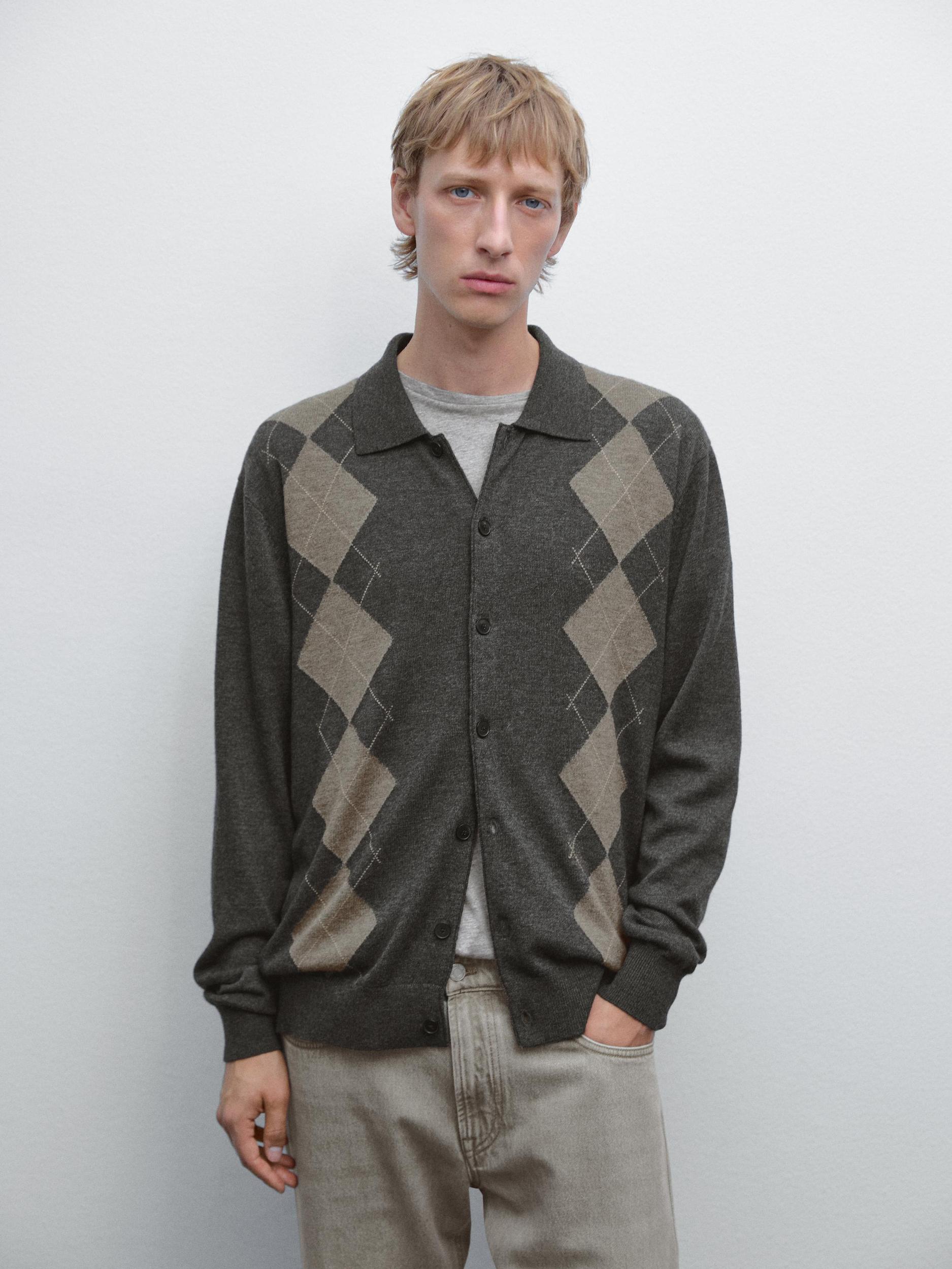 Wool blend knit cardigan Product Image