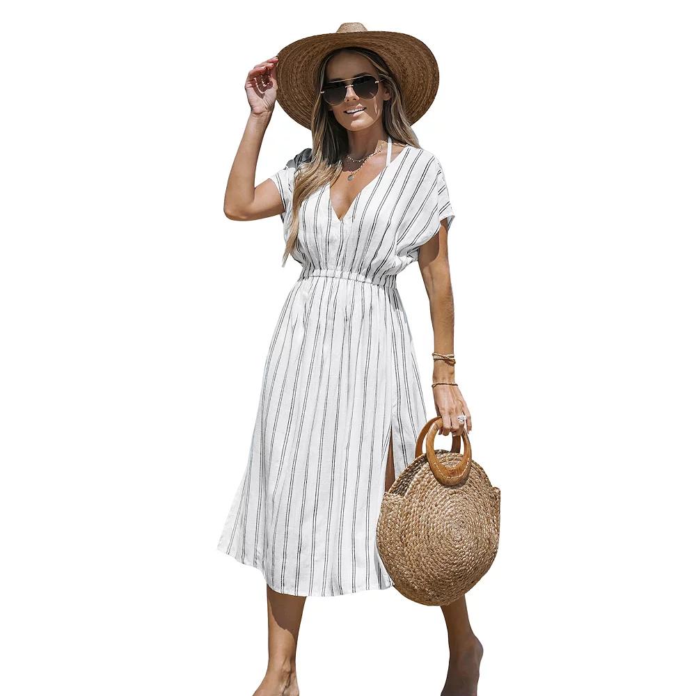 Women's Cupshe Striped Midi Cover-Up Dress,  Product Image