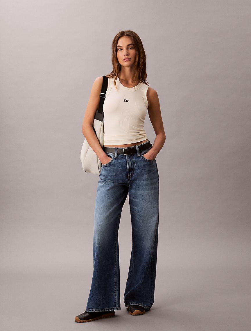 Modal Stretch Monogram Logo Graphic Tank Top  Product Image