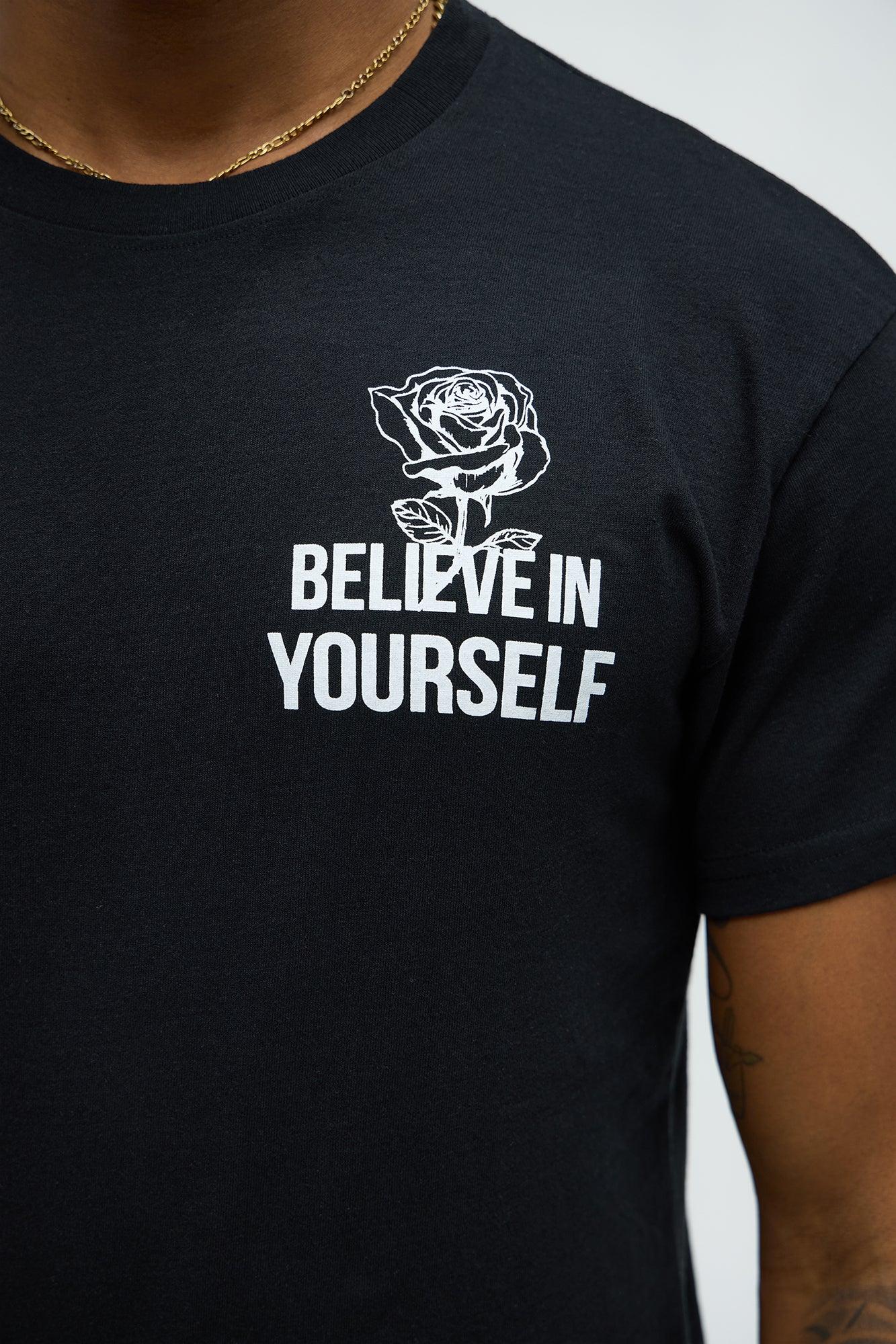 Believe In Yourself Short Sleeve Tee - Black Product Image