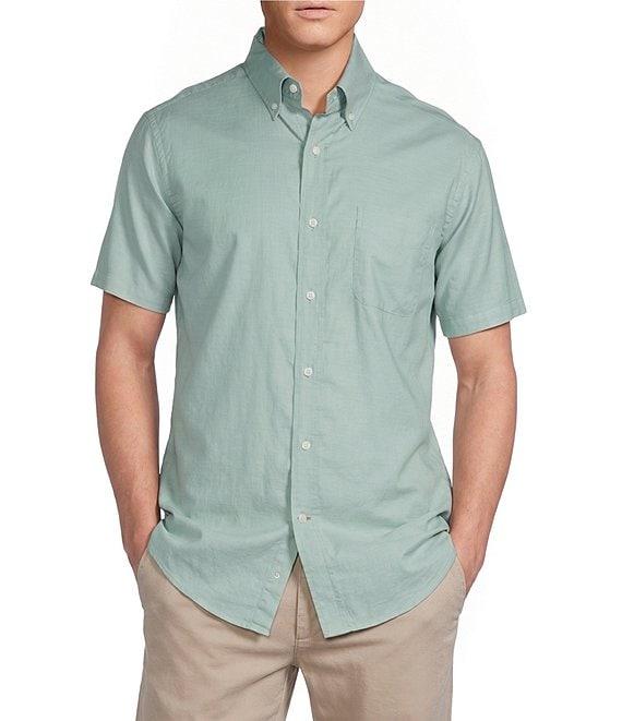 Cremieux Blue Label Solid Oxford Short Sleeve Woven Shirt Product Image