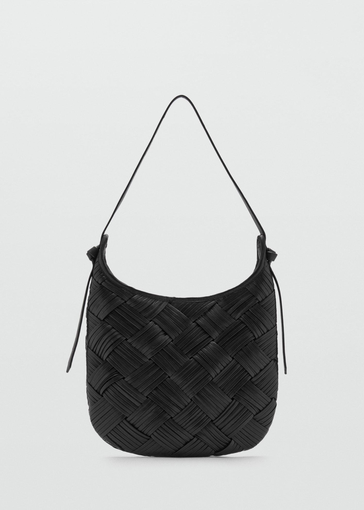 Braided leather bag - Women | MANGO USA Product Image