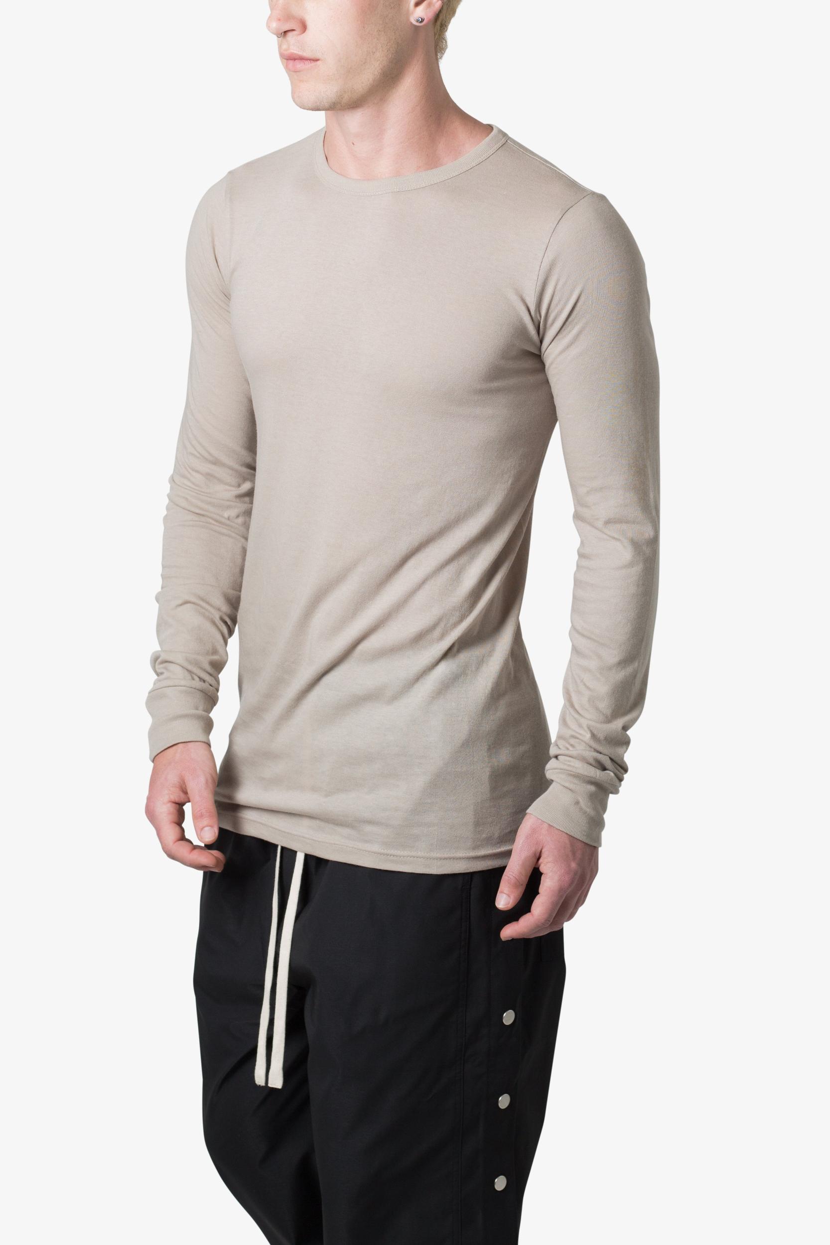 Sheer Knit Jersey L/S Tee - Bone Product Image