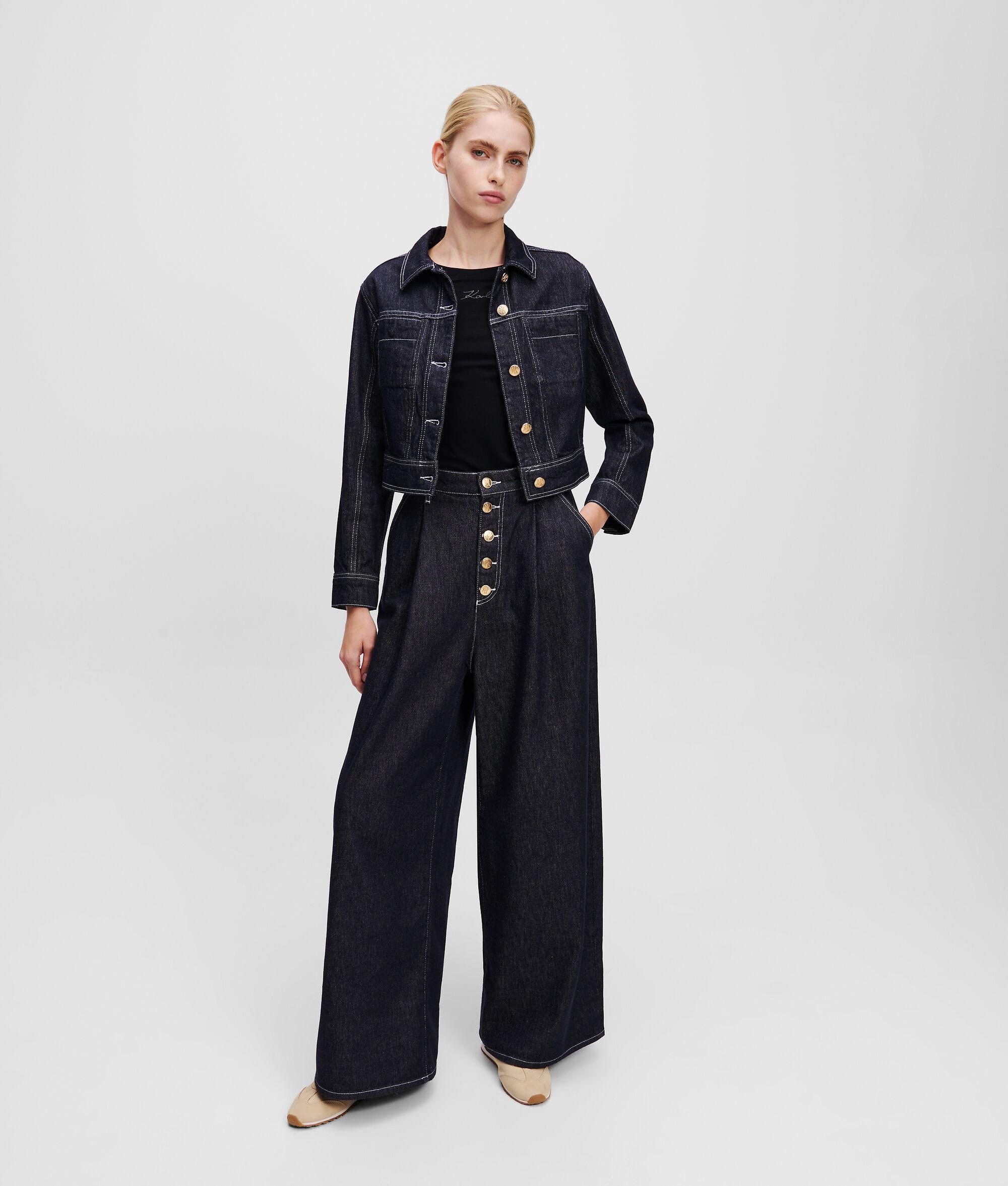 BUTTON-FLY WIDE-LEG JEANS Product Image