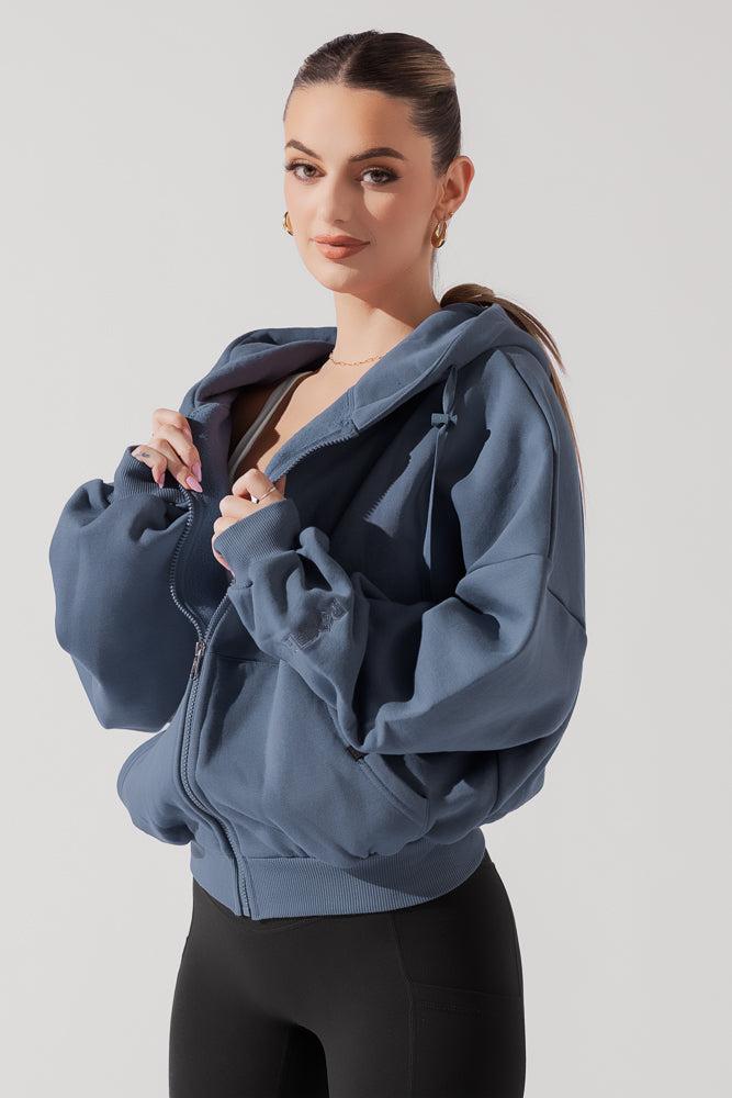Zip Cloud Hoodie - Seashell Product Image