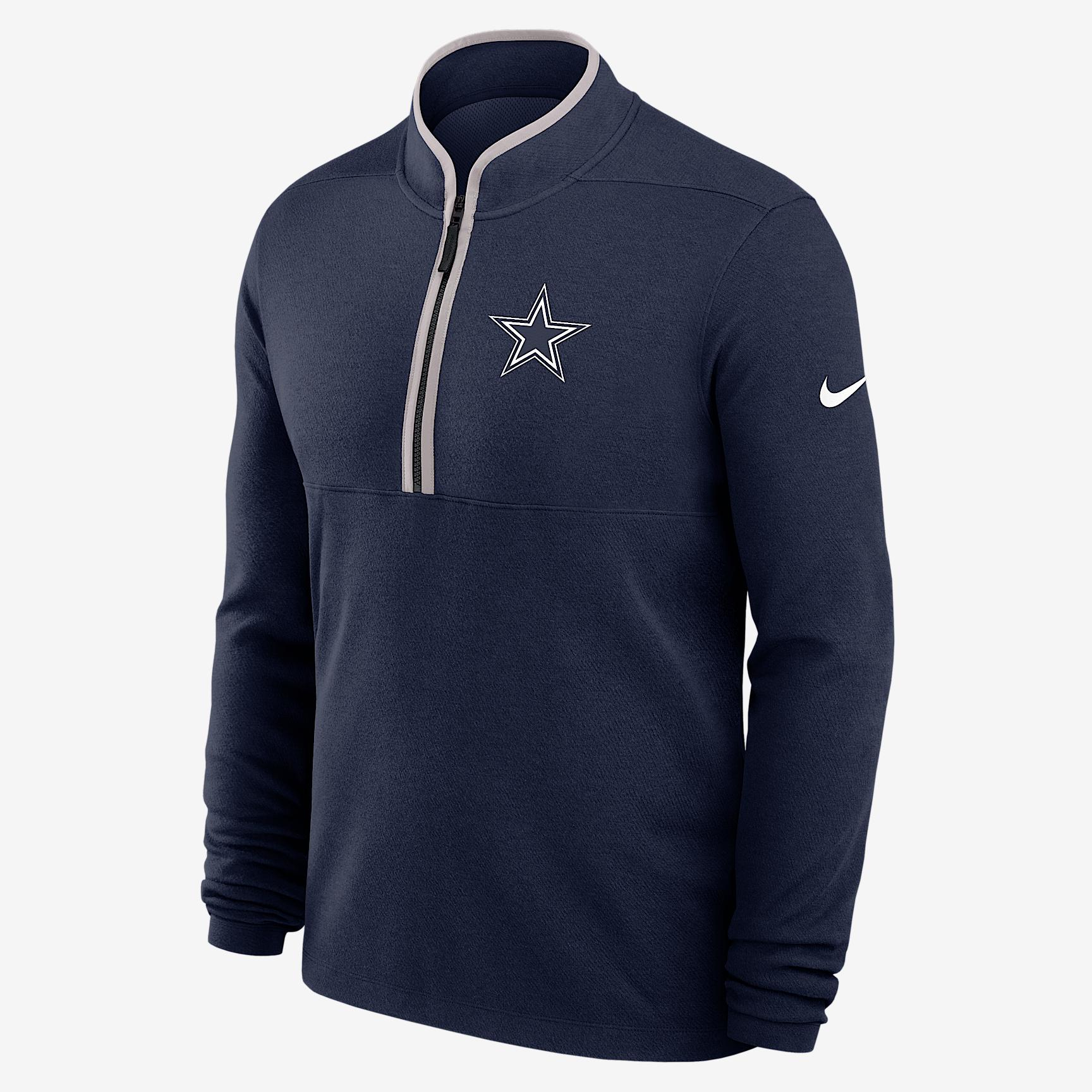 New York Giants Logo Victory Nike Men's Dri-FIT NFL 1/2-Zip Long-Sleeve Top Product Image