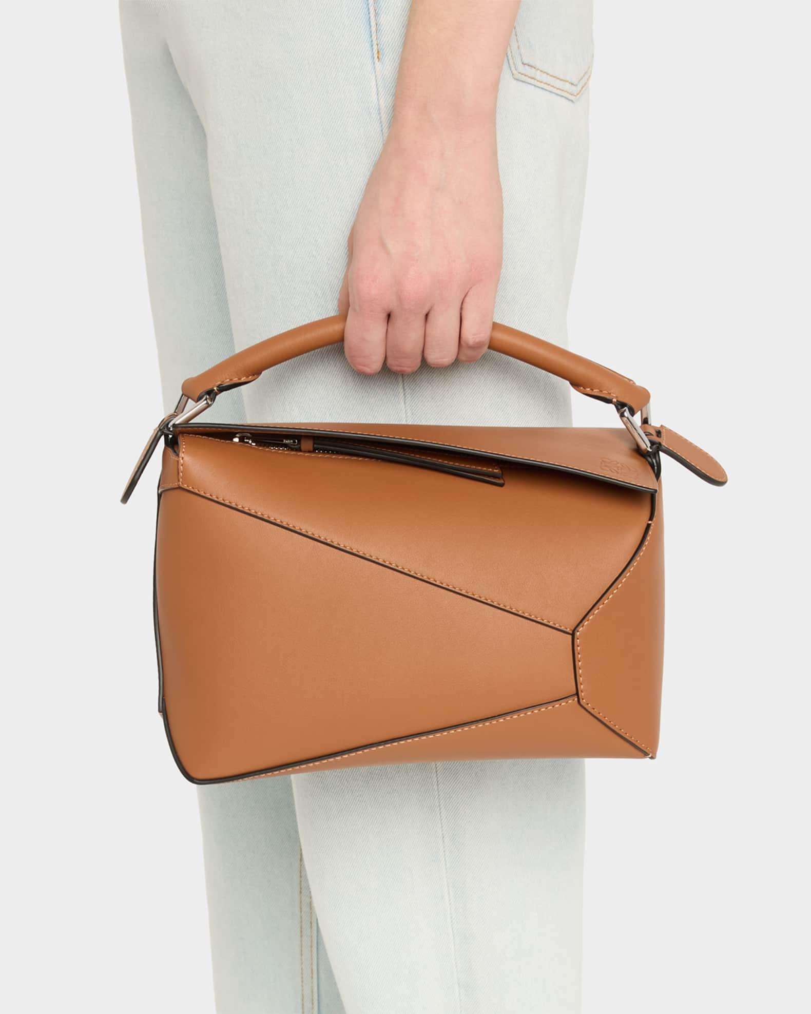 Puzzle Edge Small Top-Handle Bag in Leather Product Image