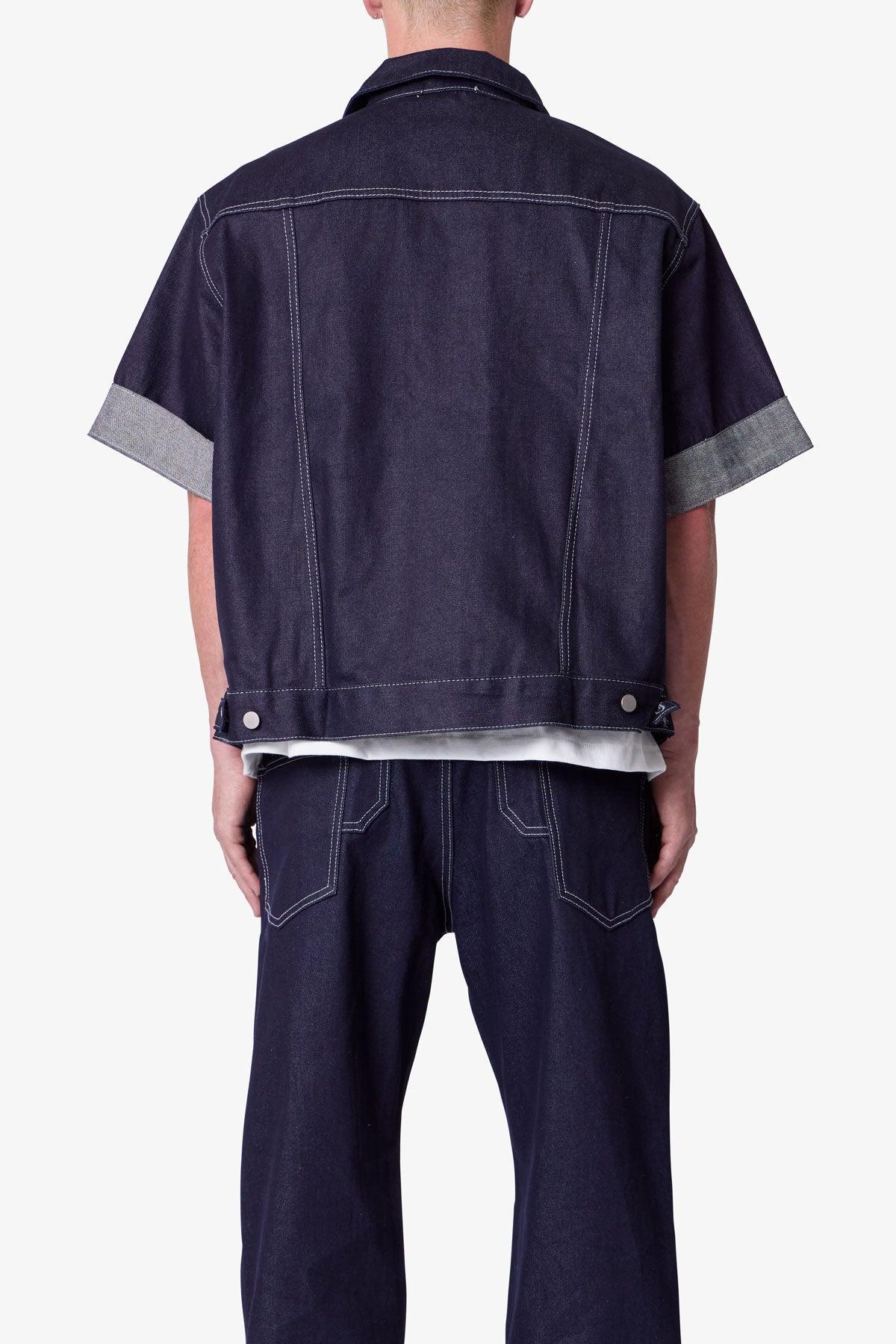 Raw Denim Work Shirt - Blue Product Image