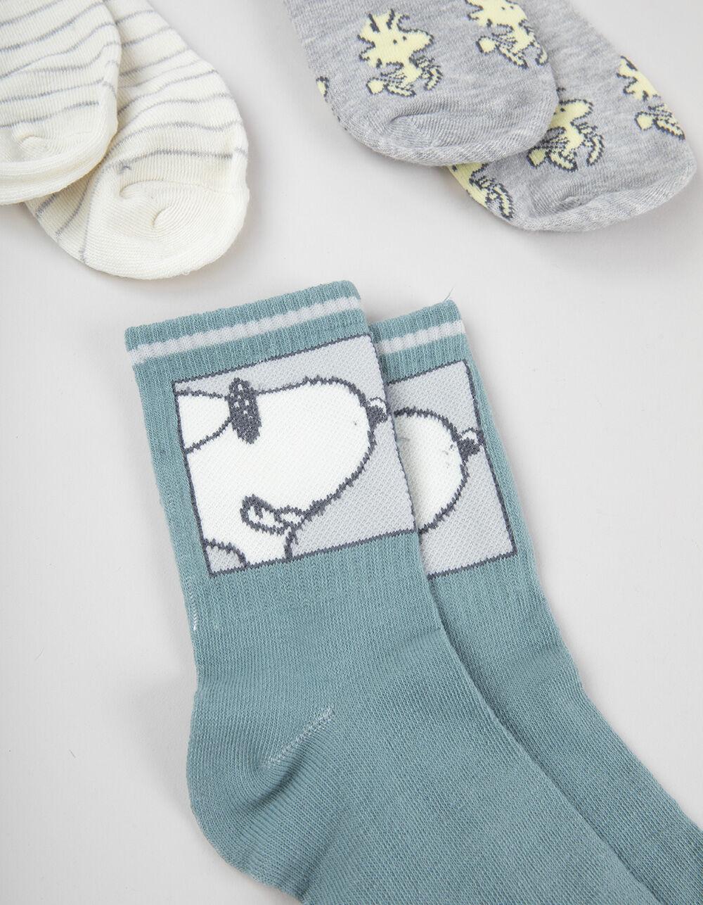 PEANUTS 3 Pack Womens Mid Crew Socks - MULTI Product Image