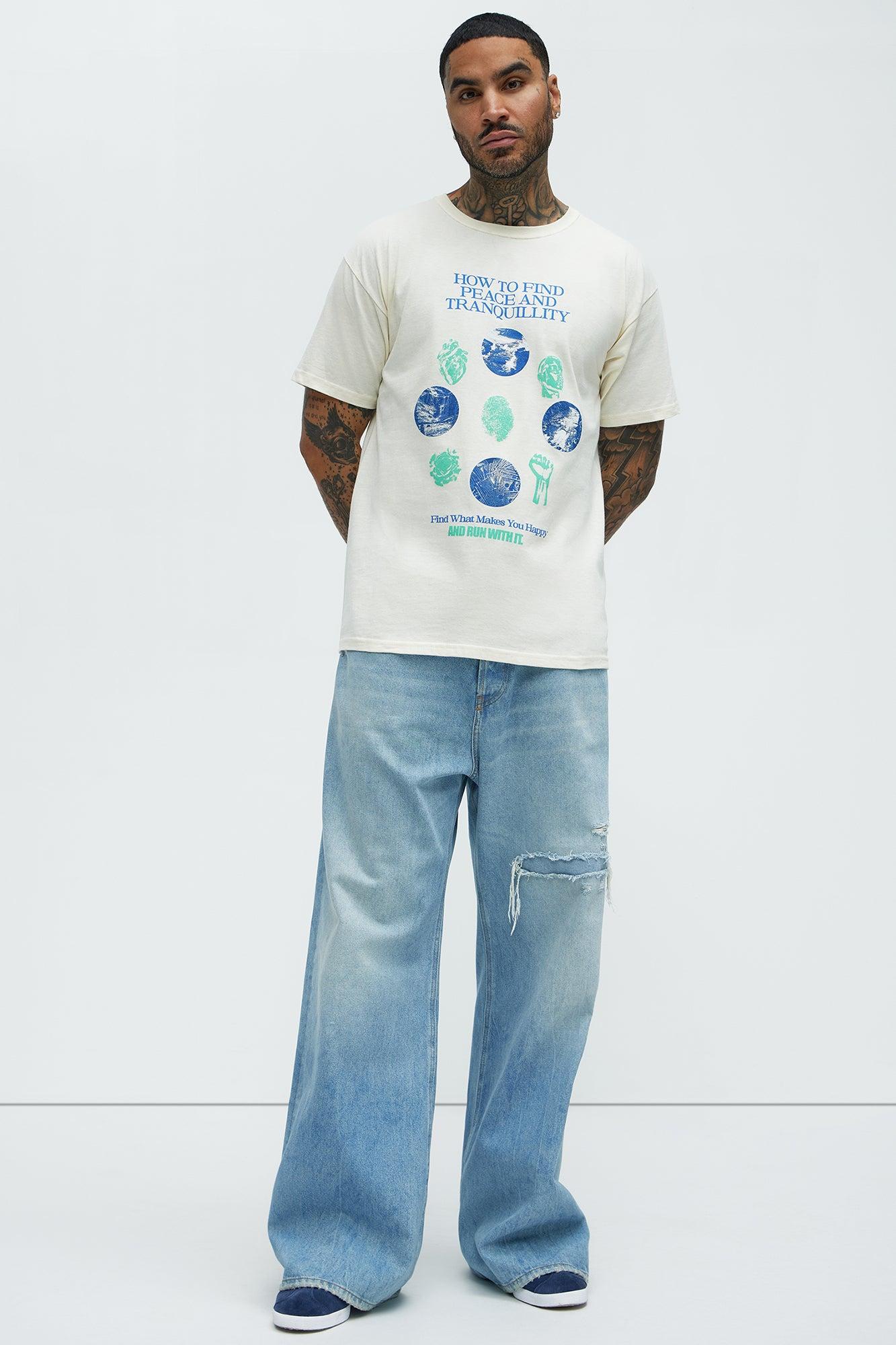 Peace And Tranquility Short Sleeve Tee - Off White Product Image