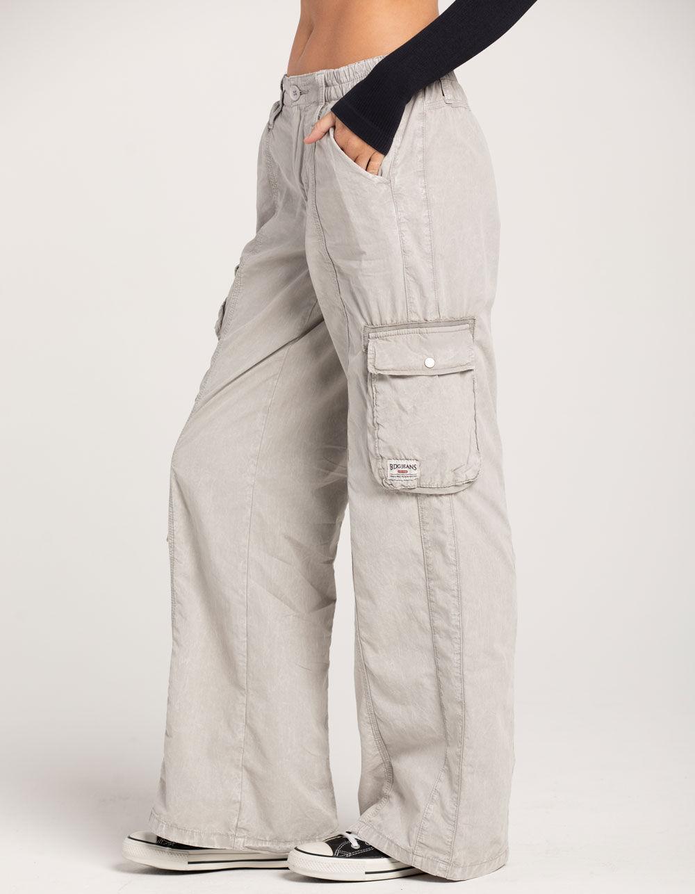 BDG Urban Outfitters New Y2K Womens Cargo Pants - LIGHT GRAY Product Image