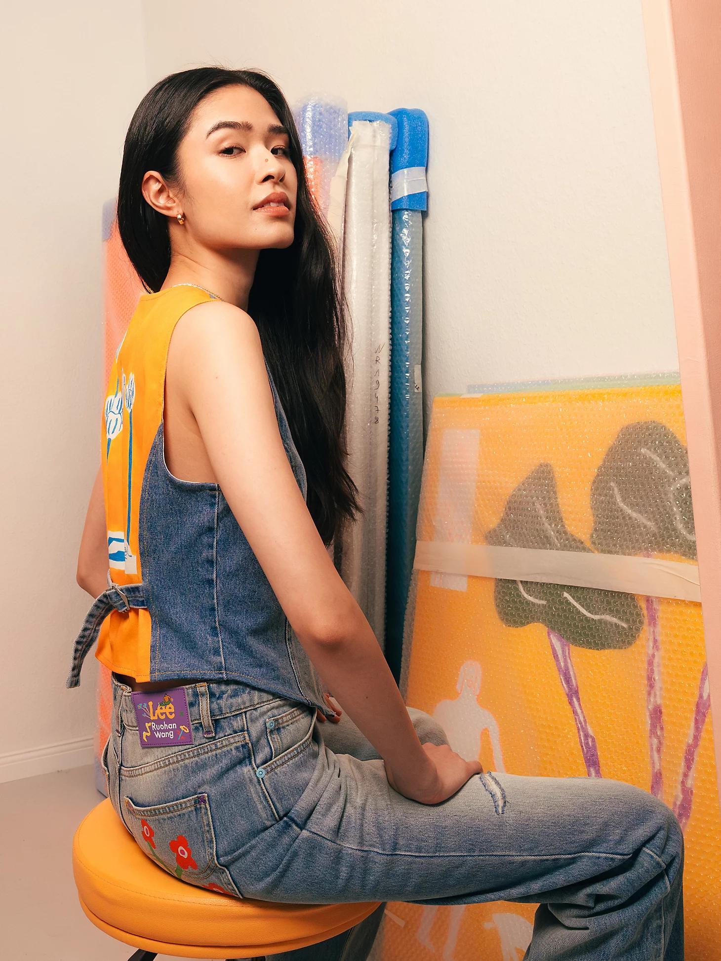 Women's Lee® x Ruohan Wang Denim Vest | Women's Jackets & Outerwear | Lee® Product Image