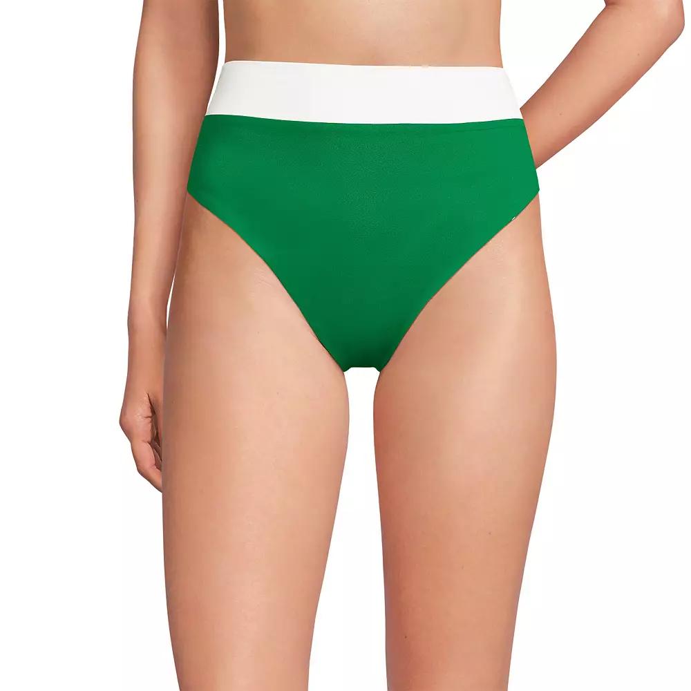 Women's Lands' End Reversible High Waisted Bikini Swim Bottoms,  Product Image