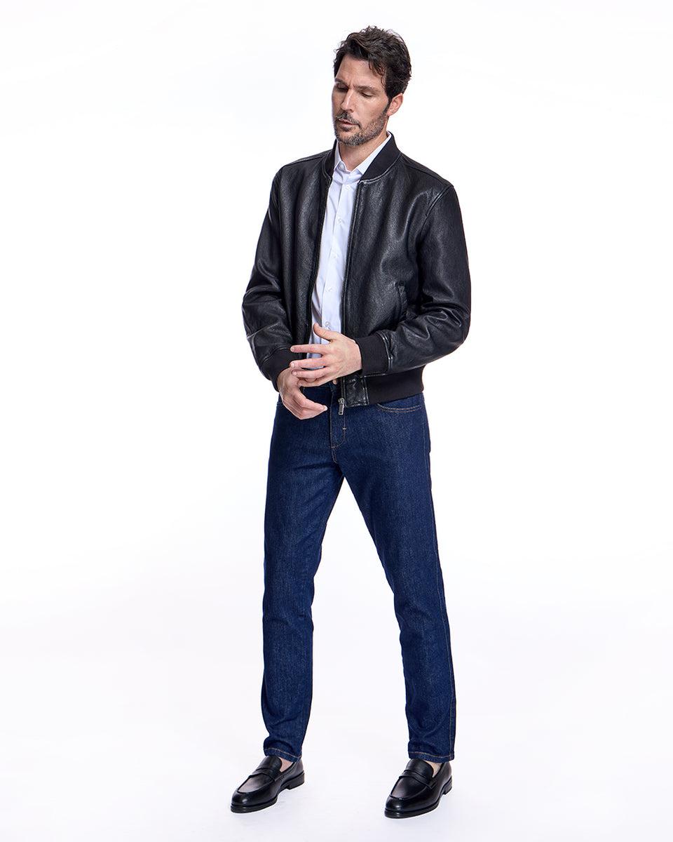 Men's Leather Bomber Product Image