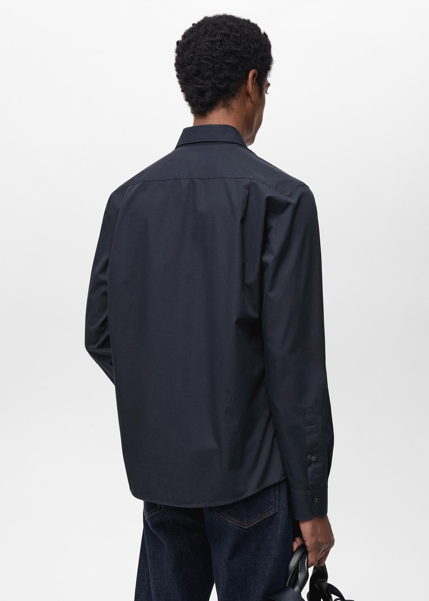 100% cotton regular-fit shirt - Men | MANGO USA Product Image