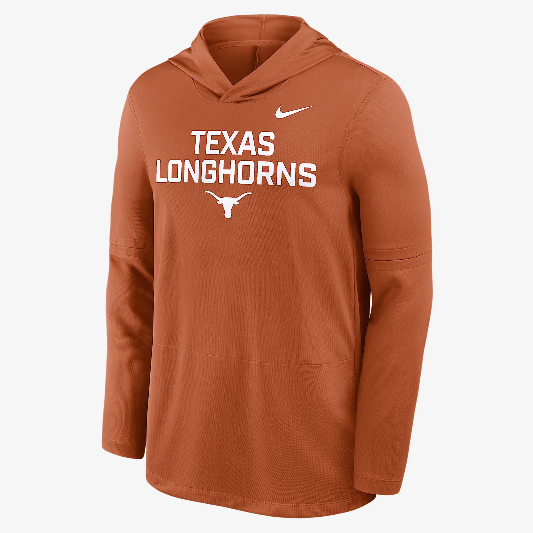Texas Sideline Nike Mens Dri-FIT College Long-Sleeve Hooded Top | 03B981FTXE-7XL Product Image