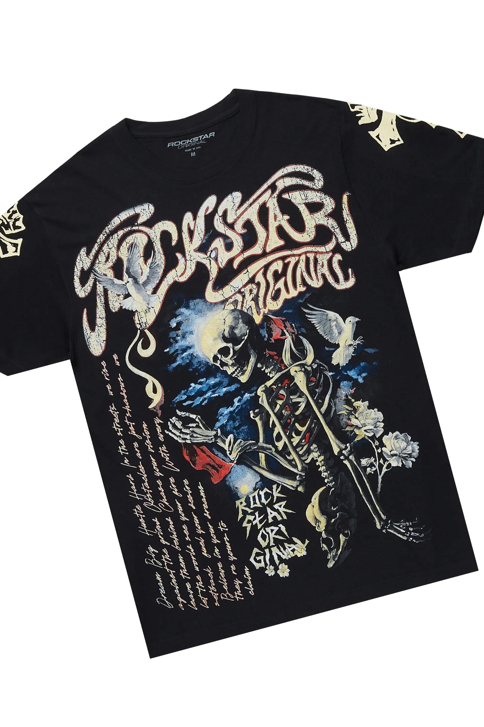 Danby Black/Beige T-Shirt/Baggy Pant Set Male Product Image