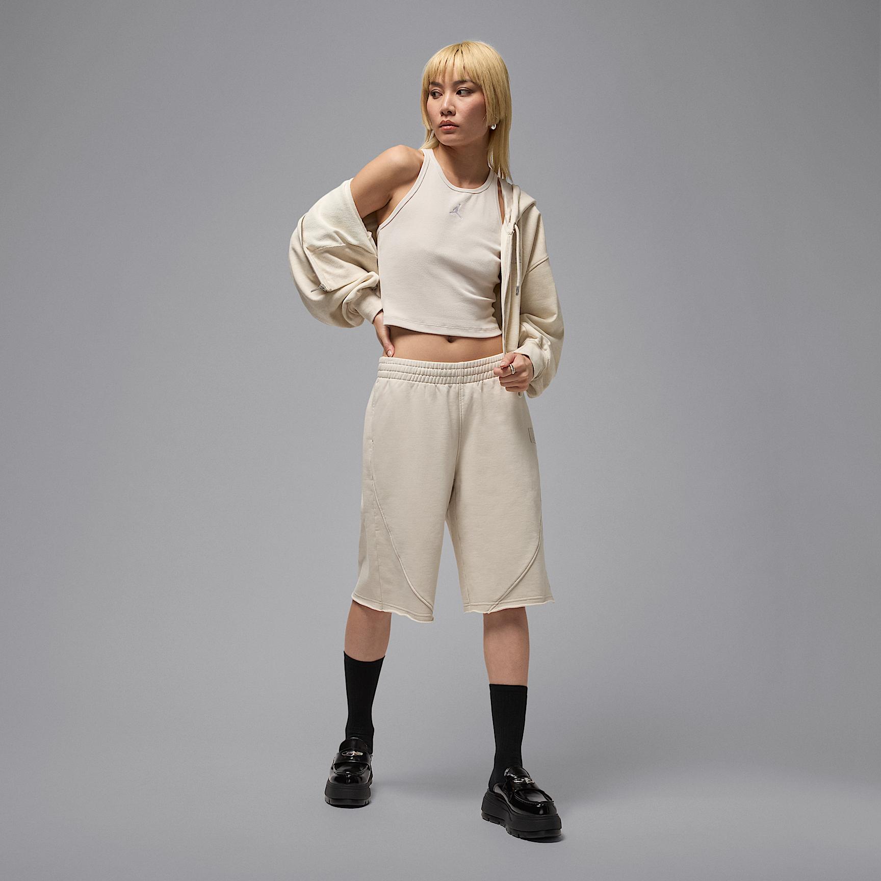 Womens Jordan Flight Fleece French Terry Big Shorts | IB9858-010 Product Image