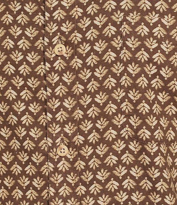 Rowm Short Sleeve Outsider Leaf Print Shirt Product Image