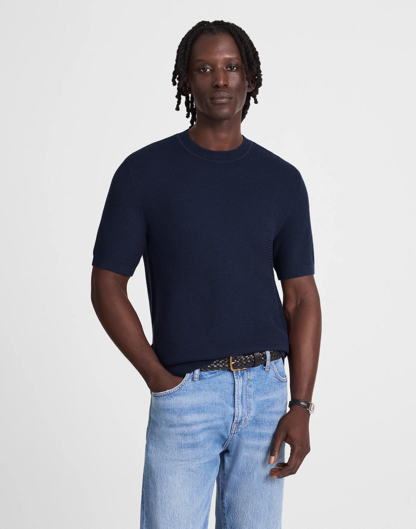 Zig-Zag Stitch Sweater Tee Product Image