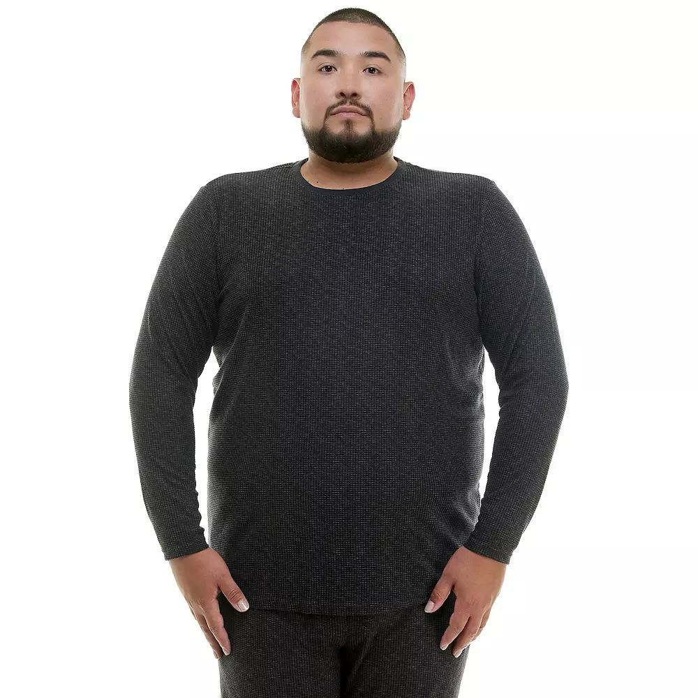 Big & Tall Sonoma Goods For Life® Long Sleeve Crewneck Pajama Shirt, Men's, Size: Large Tall, Medium Grey Product Image