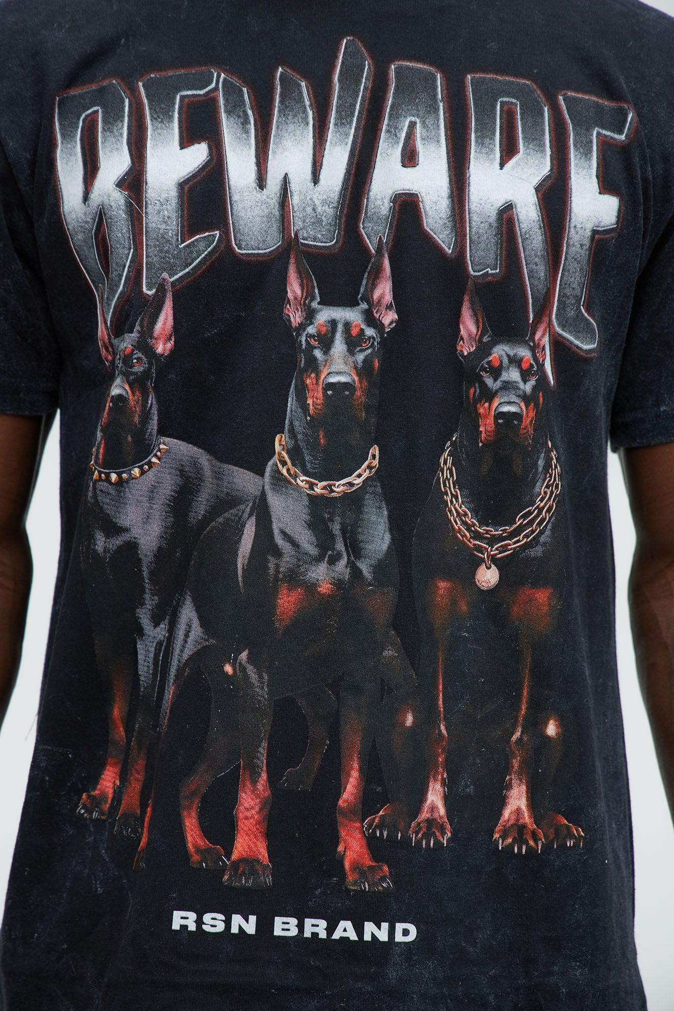 Beware Of The Dogs Short Sleeve Tee - Black Product Image