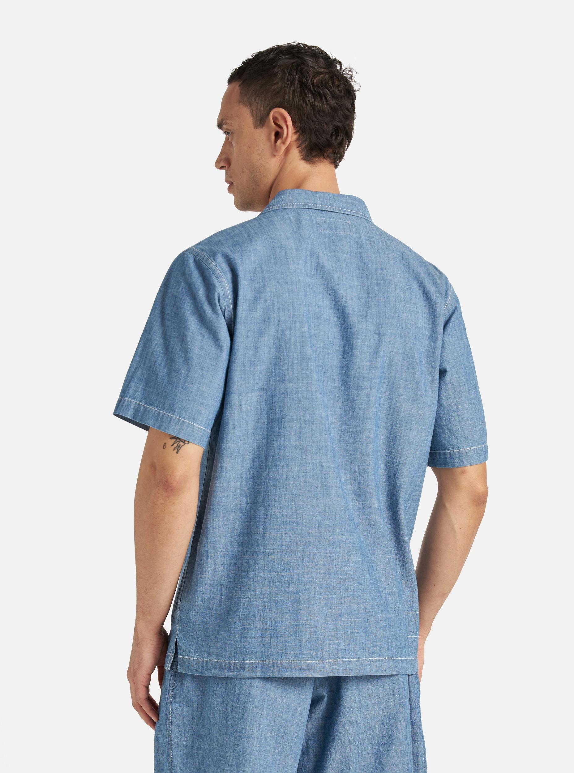Washed Indigo Chambray Summer Overshirt Product Image
