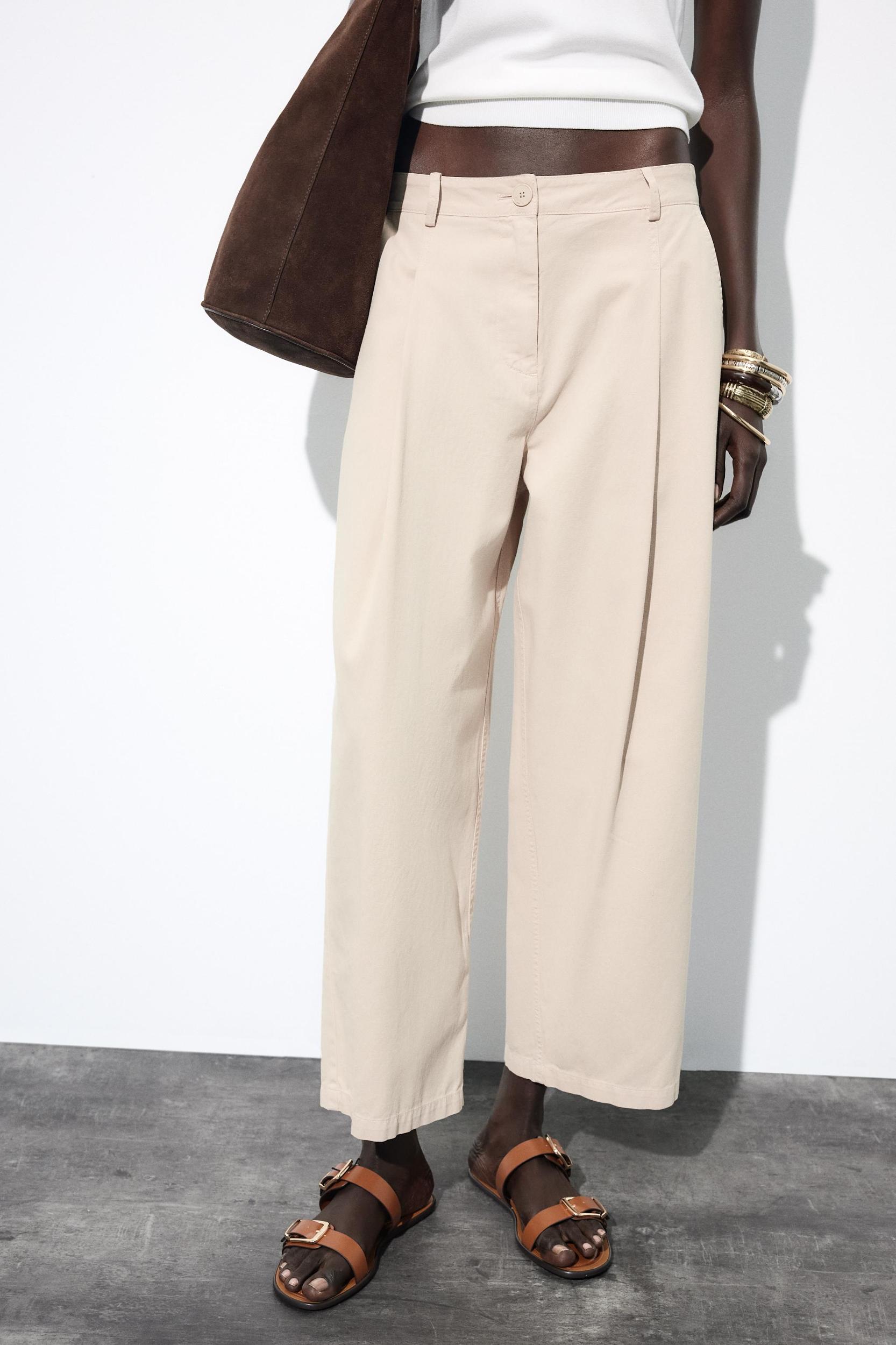 PLEATED CHINO PANTS Product Image