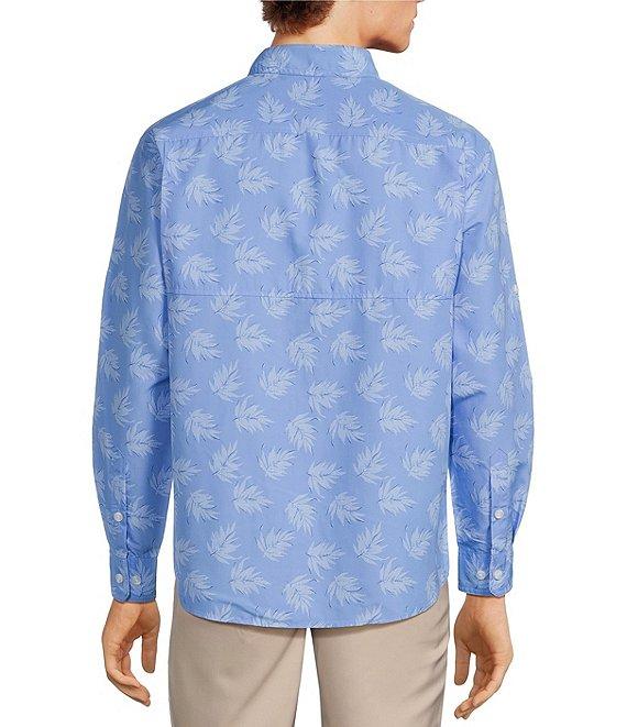 Roundtree & Yorke The Charter Performance Vented Long Sleeve Leaf Print Fishing Sport Shirt Product Image