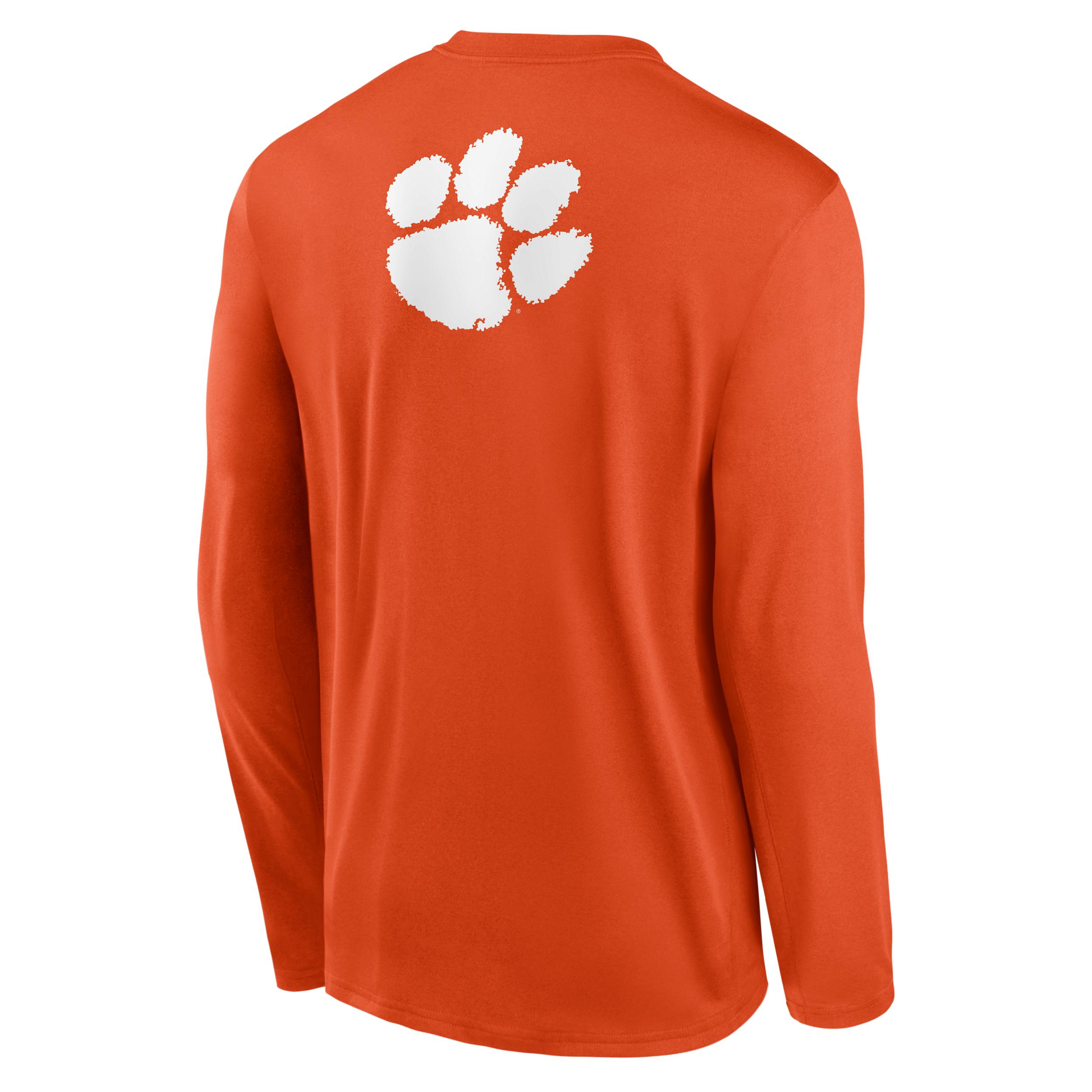 Clemson Primetime Legend 2-Hit Nike Mens Dri-FIT College Long-Sleeve T-Shirt | NKGT89MCLN-6TH Product Image
