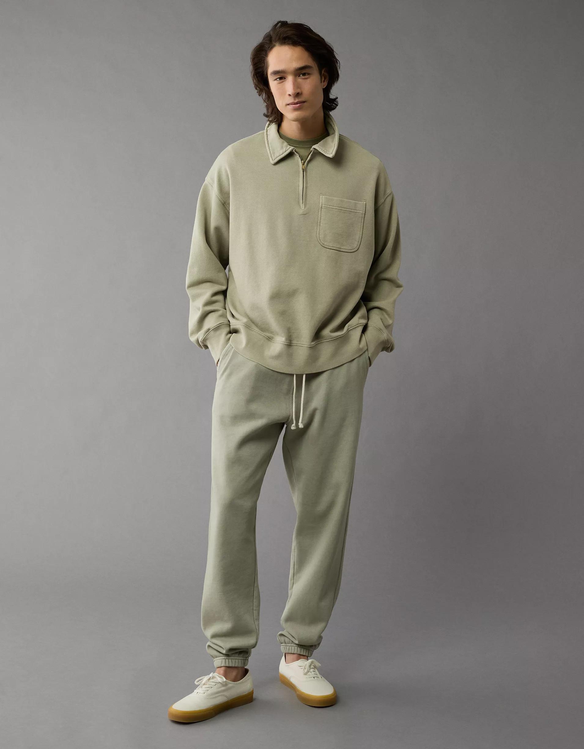 AE Quarter-Zip Polo Collar Sweatshirt Product Image