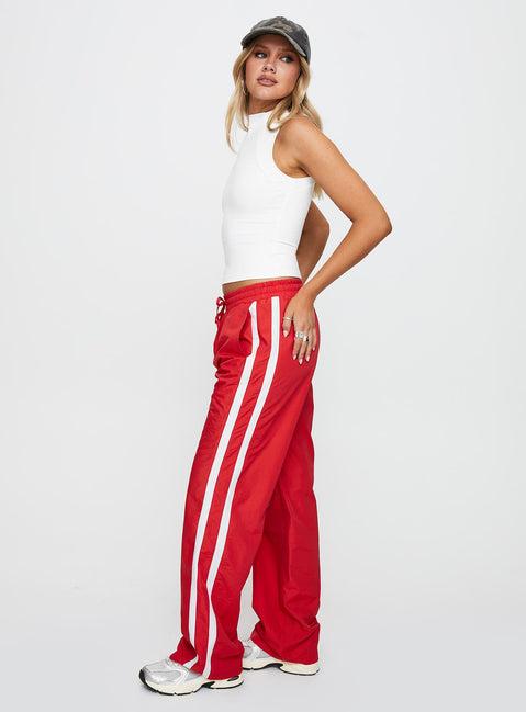 Keli Track Pants Red / White Product Image