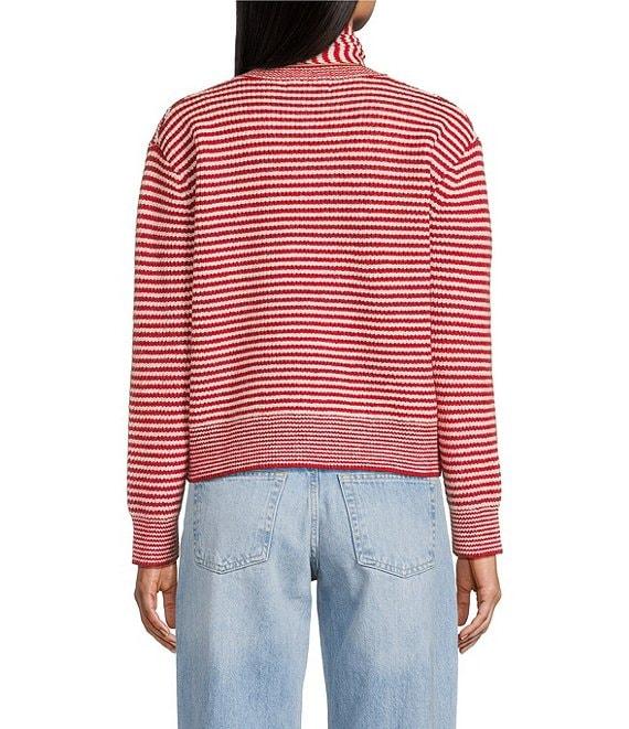 TOPSHOP Long Sleeve Scarf Stripe Cardigan Product Image