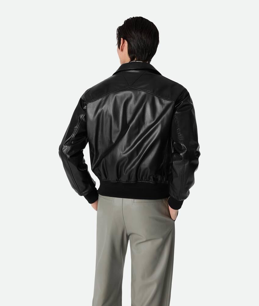 Men's Leather Nappa Blouson in Black Product Image