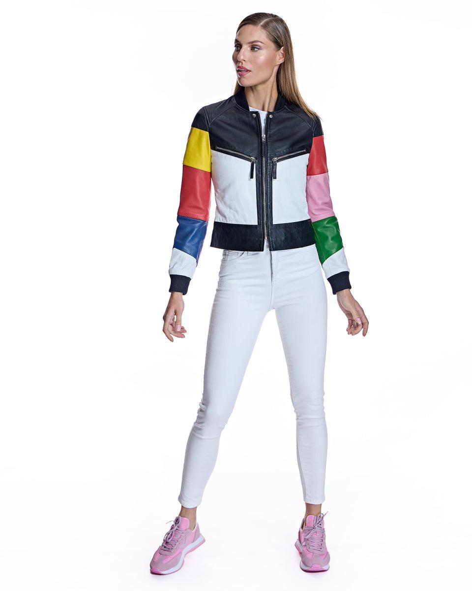 Leather Racing Jacket Product Image