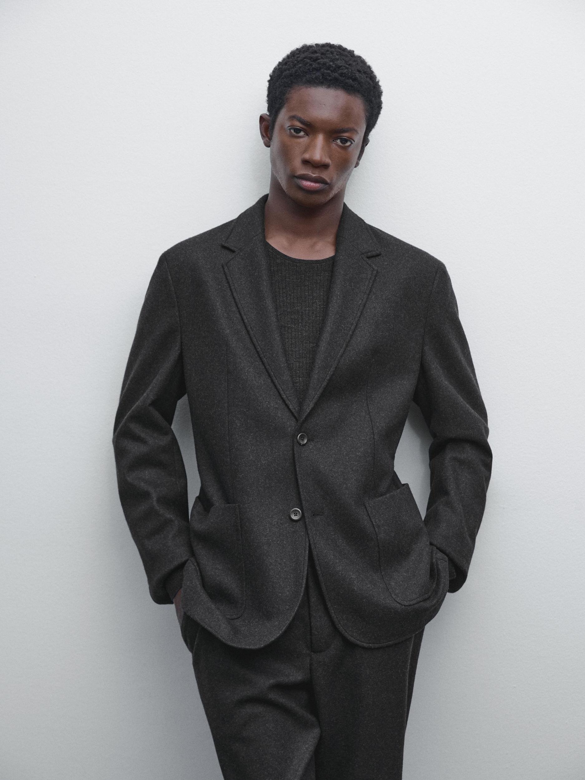 Wool blend suit blazer Product Image