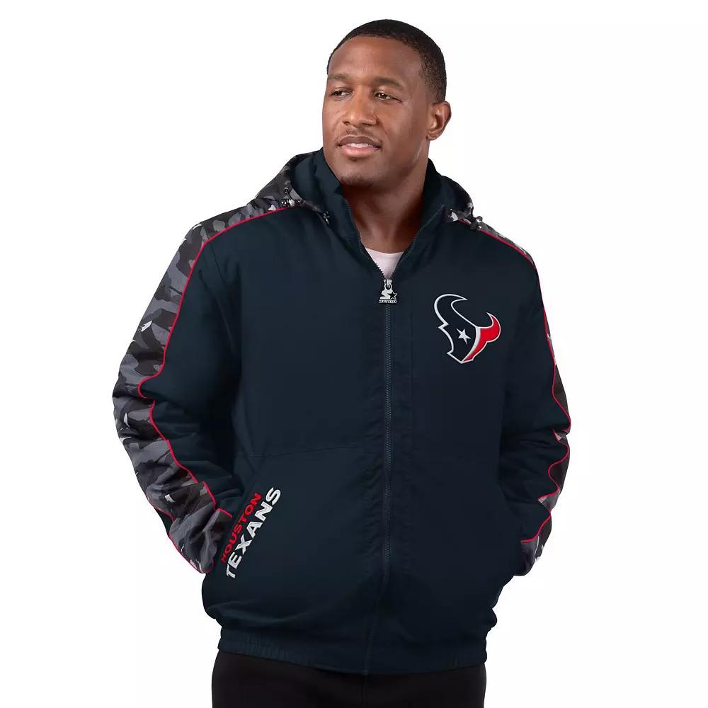 Men's Starter  Navy Houston Texans Thursday Night Gridiron Full-Zip Jacket, Size: Large, Blue Product Image